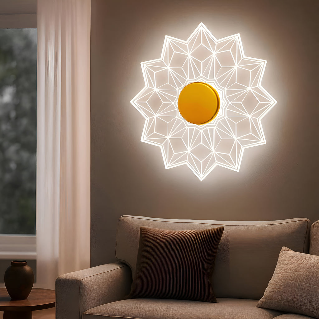 Luxury Diamond 3-Color LED Wall & Ceiling Light | Geometric Acrylic Lamp