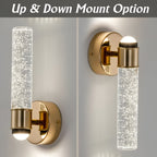 Crystal Bubble LED Wall Light | Gold Finish, 3 Color Modes