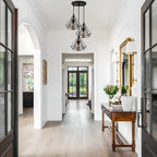 3-Light Black Diamond Cage Ceiling Pendant with Bulb