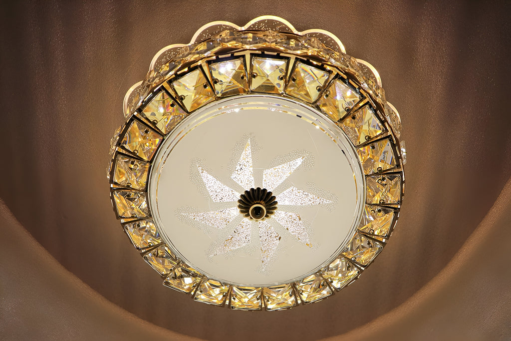 LED Crystal Ceiling Light | Bluetooth Music | 3-in-1 Color