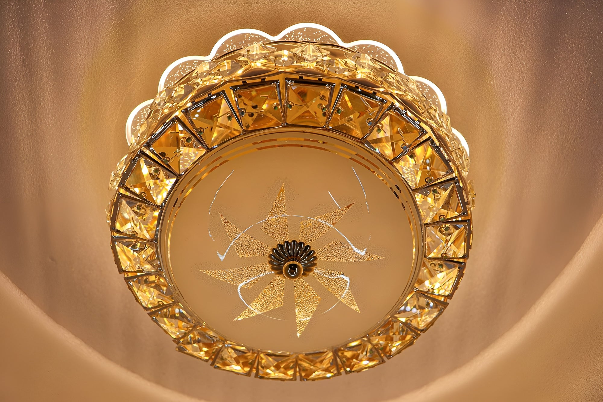 LED Crystal Ceiling Light | Bluetooth Music | 3-in-1 Color