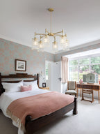 Crystal Gold 6-Light Chandelier | Modern Ceiling Fixture