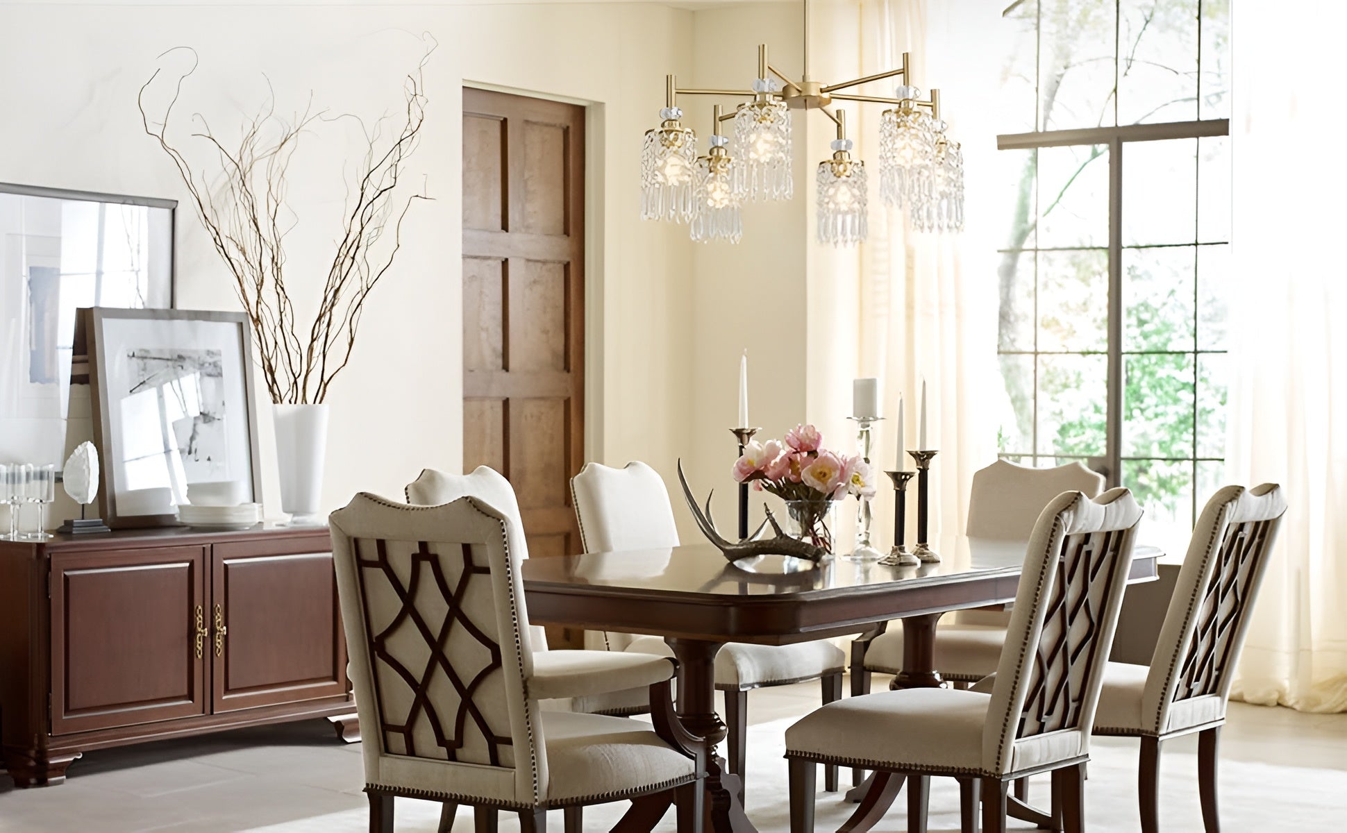 Crystal Gold 6-Light Chandelier | Modern Ceiling Fixture