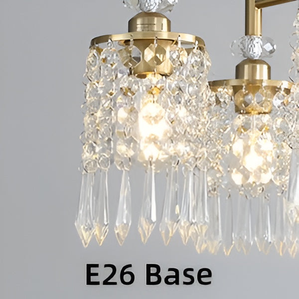 Crystal Gold 6-Light Chandelier | Modern Ceiling Fixture