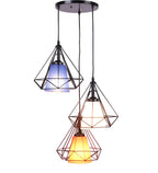 Cluster of 3 Multicolor Hanging Lights