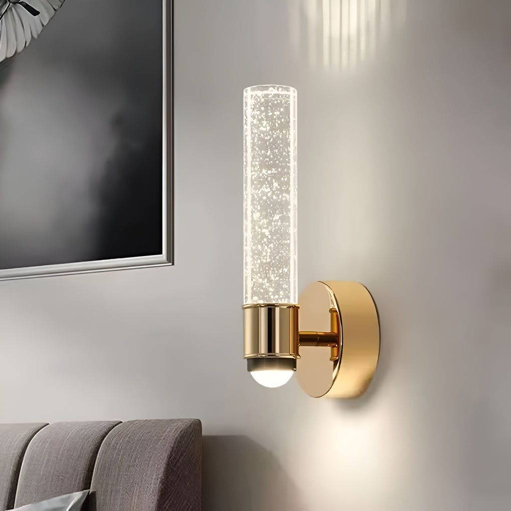 Crystal Bubble LED Wall Light | Gold Finish, 3 Color Modes