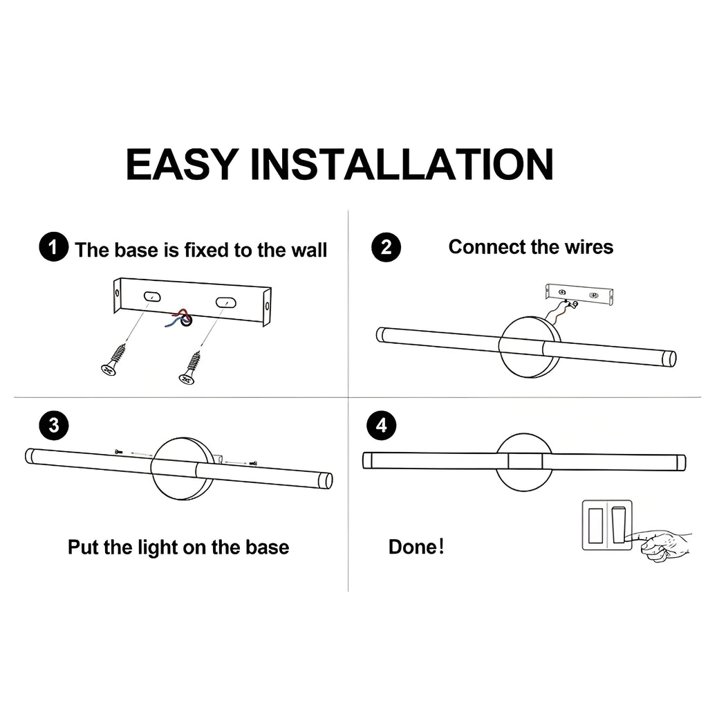 Round Acrylic LED Wall Light – Soft Bright White, 25mm