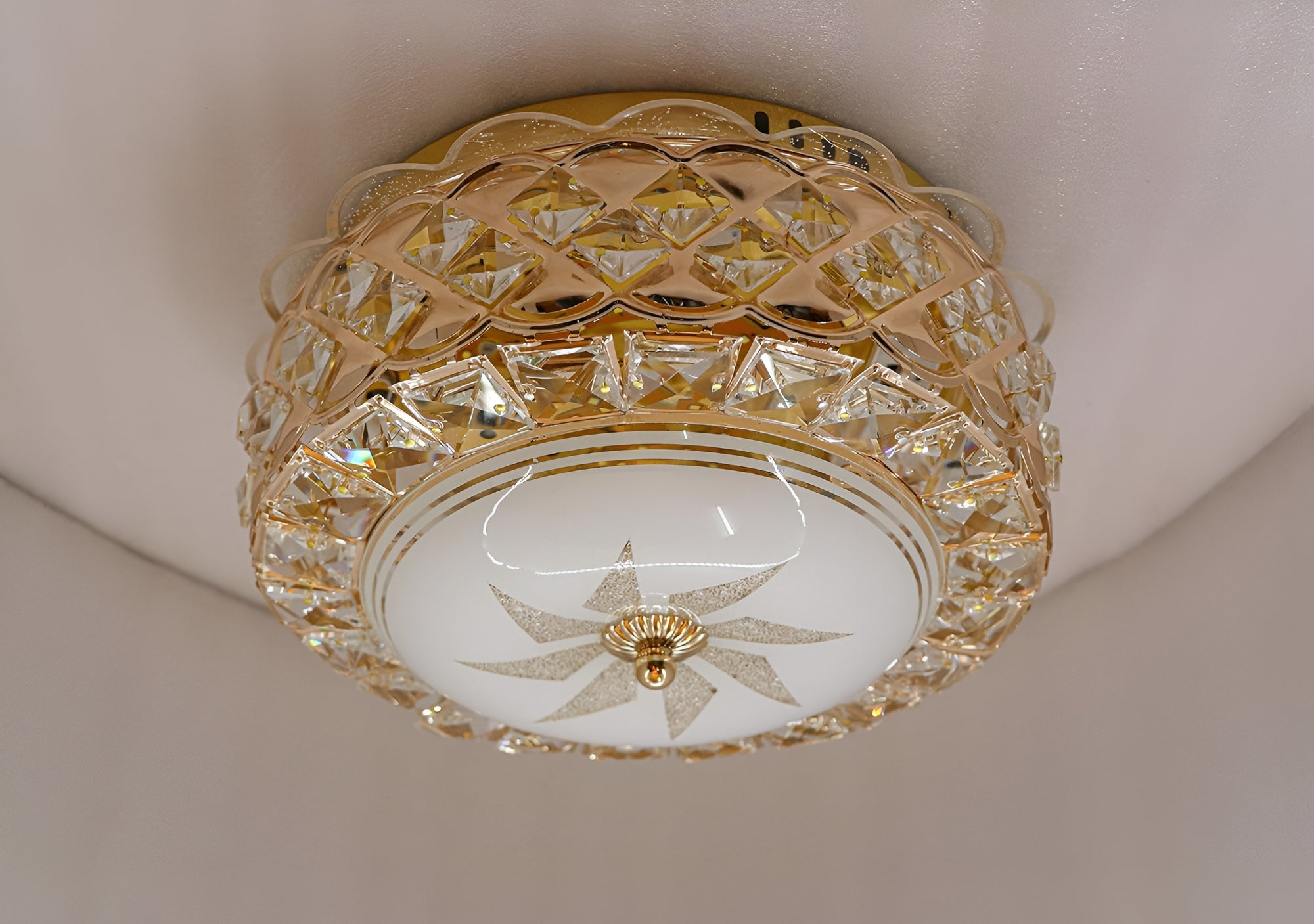 LED Crystal Ceiling Light | Bluetooth Music | 3-in-1 Color