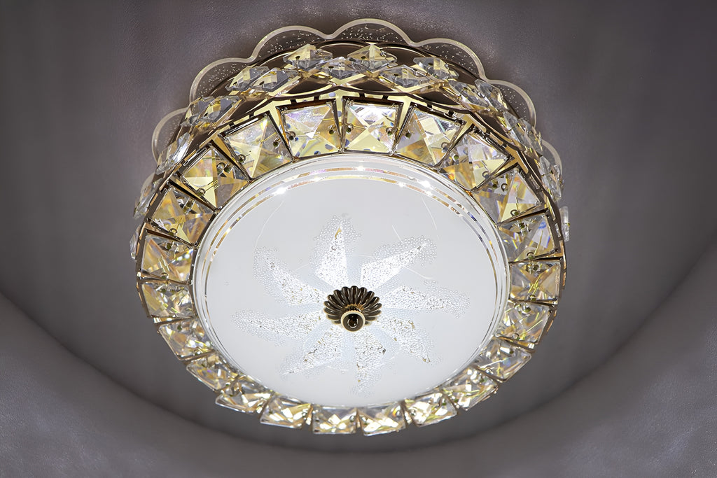 LED Crystal Ceiling Light | Bluetooth Music | 3-in-1 Color