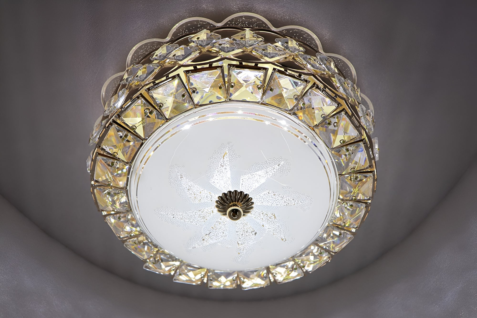 LED Crystal Ceiling Light | Bluetooth Music | 3-in-1 Color