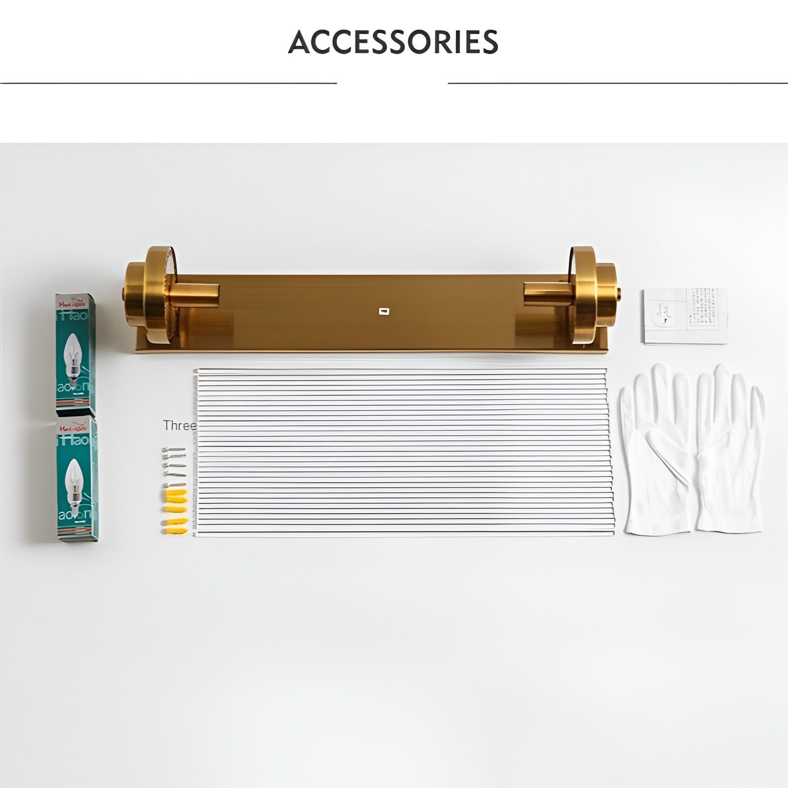 Vintage Columpna Wall Light – Golden Glass Shade