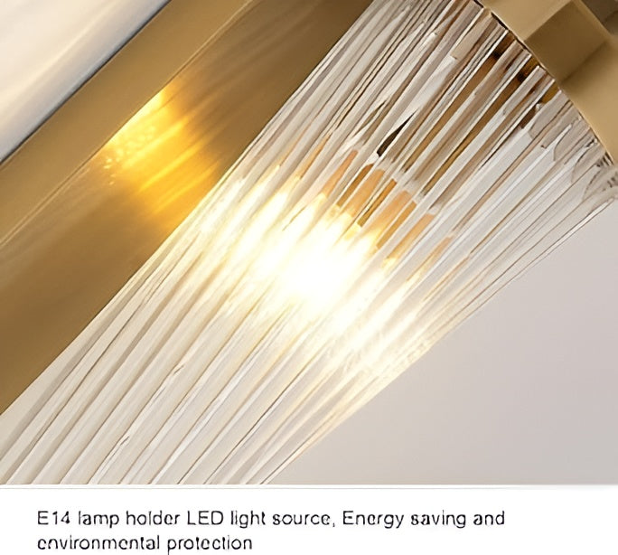 Vintage Columpna Wall Light – Golden Glass Shade