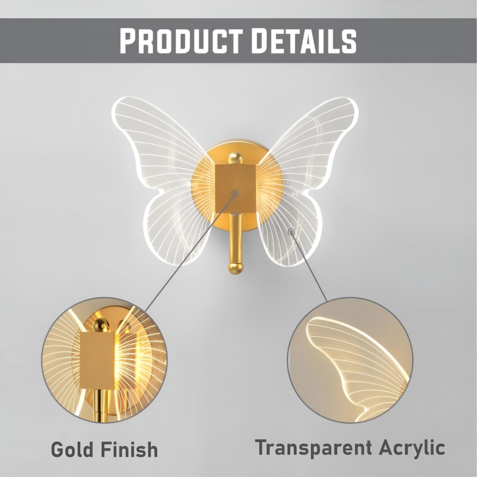 Creative Butterfly LED Wall & Ceiling Light – 3-Color