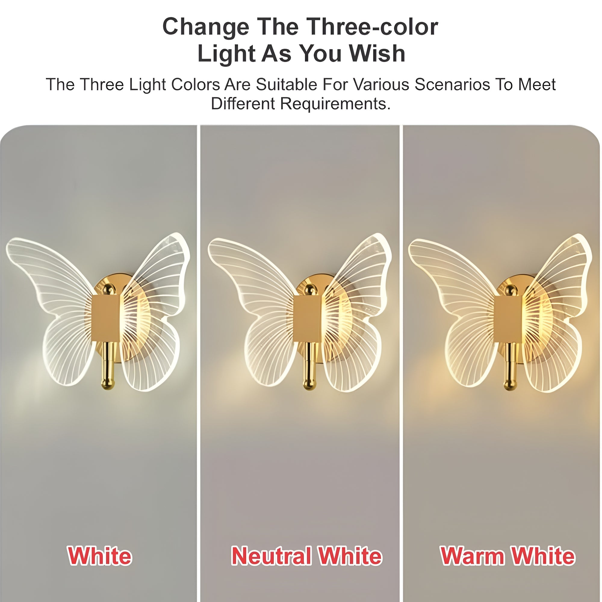 Creative Butterfly LED Wall & Ceiling Light – 3-Color