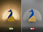 Nova Peacock LED Wall Light – 3-in-1 Decorative Acrylic Lamp