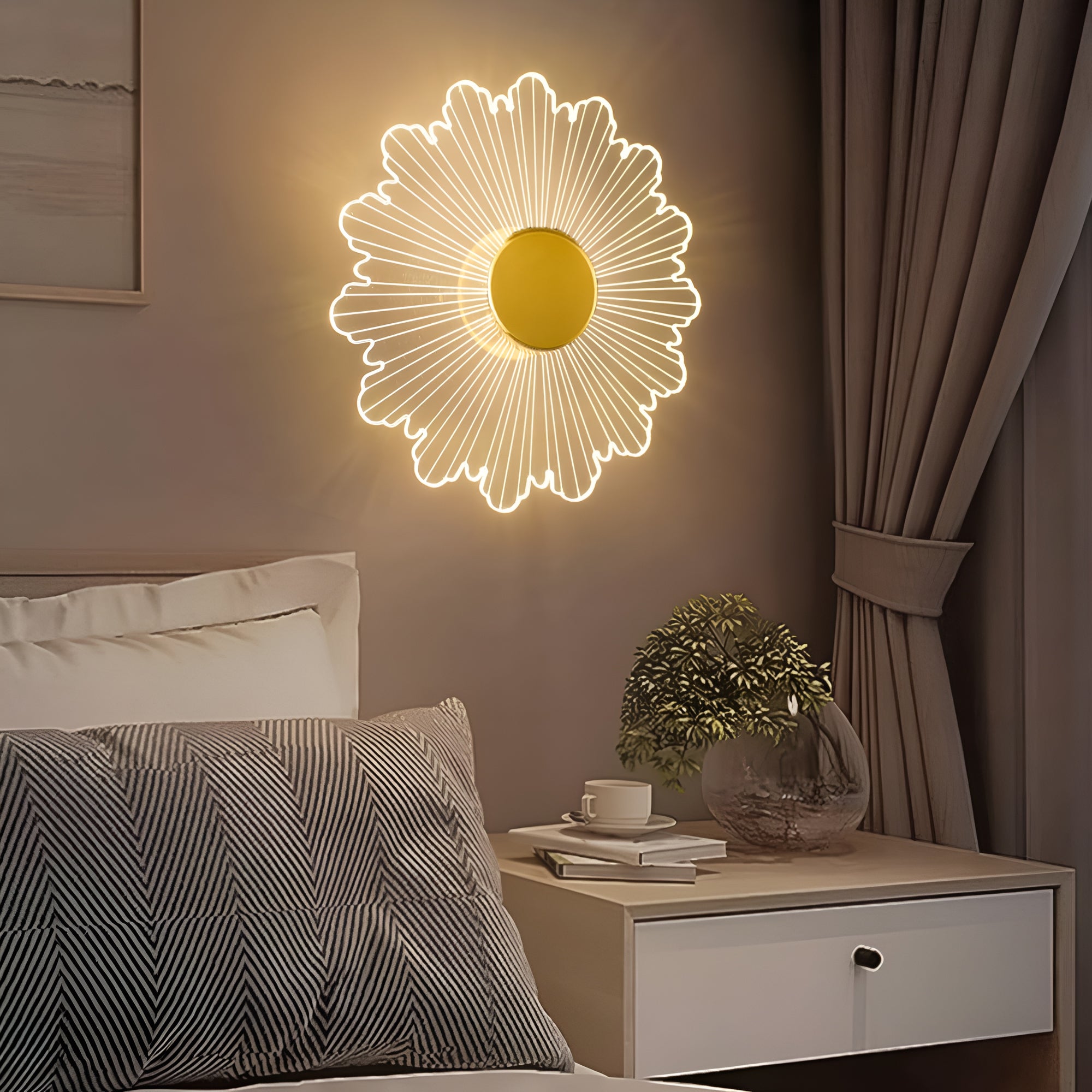 Luminous Flower LED Wall Light | 23 cm Acrylic Decorative Lamp