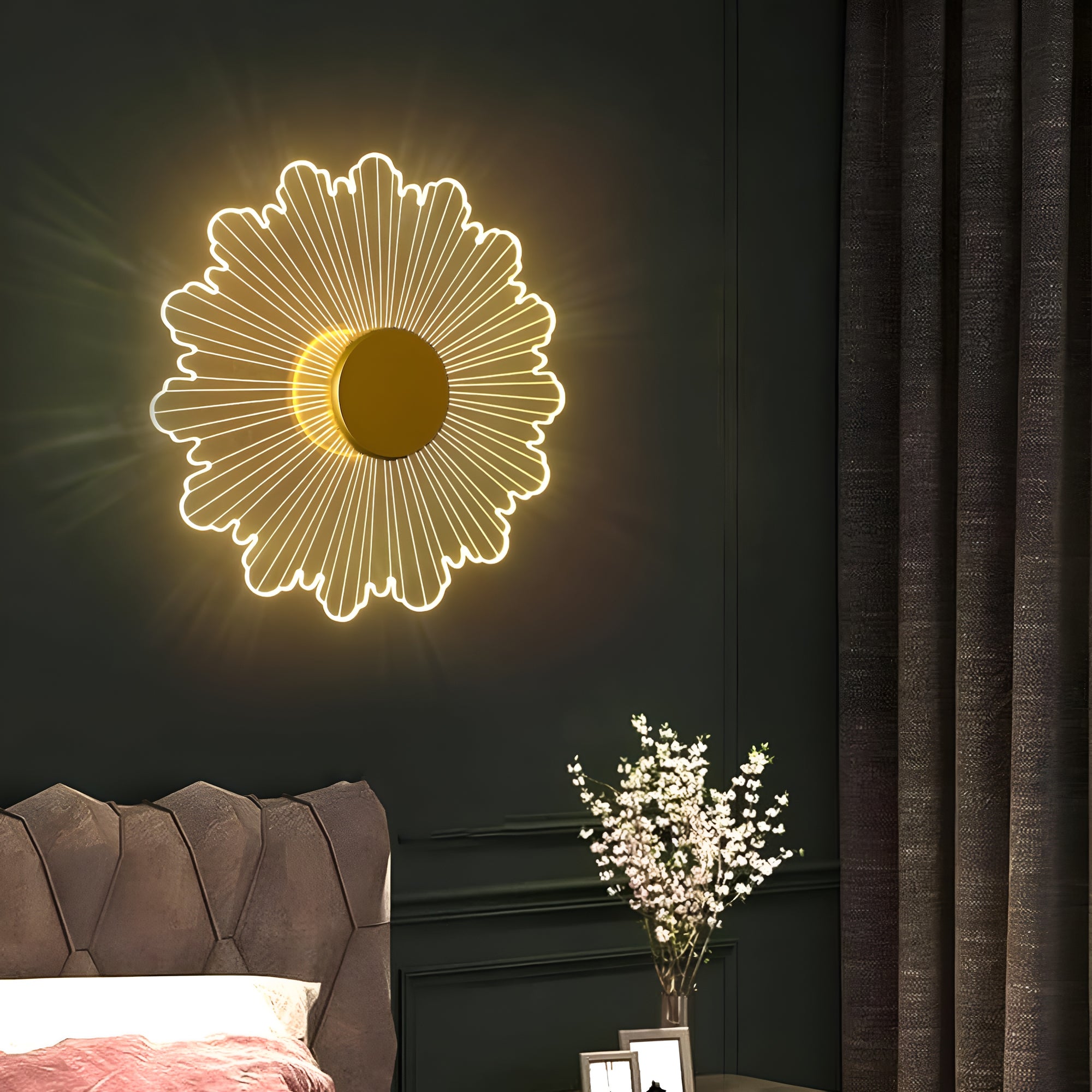 Luminous Flower LED Wall Light | 23 cm Acrylic Decorative Lamp