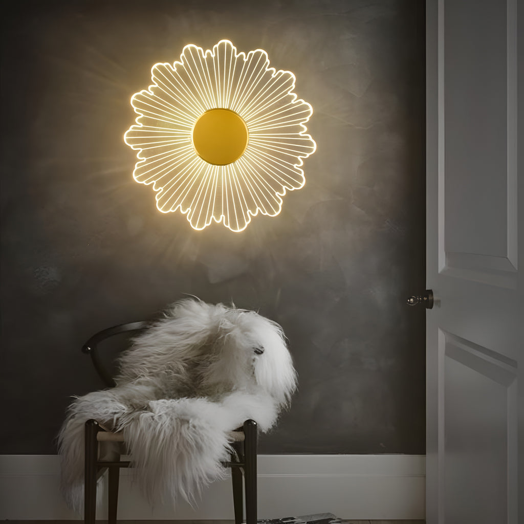 Luminous Flower LED Wall Light | 23 cm Acrylic Decorative Lamp