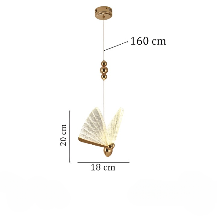 12W Hanging Ceiling Lamp for Living Room & Bedroom (Warm White)