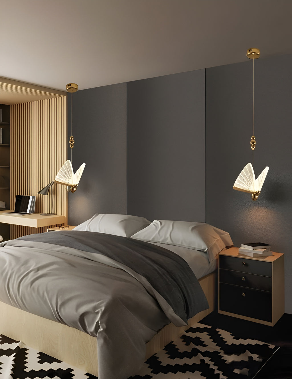 12W Hanging Ceiling Lamp for Living Room & Bedroom (Warm White)