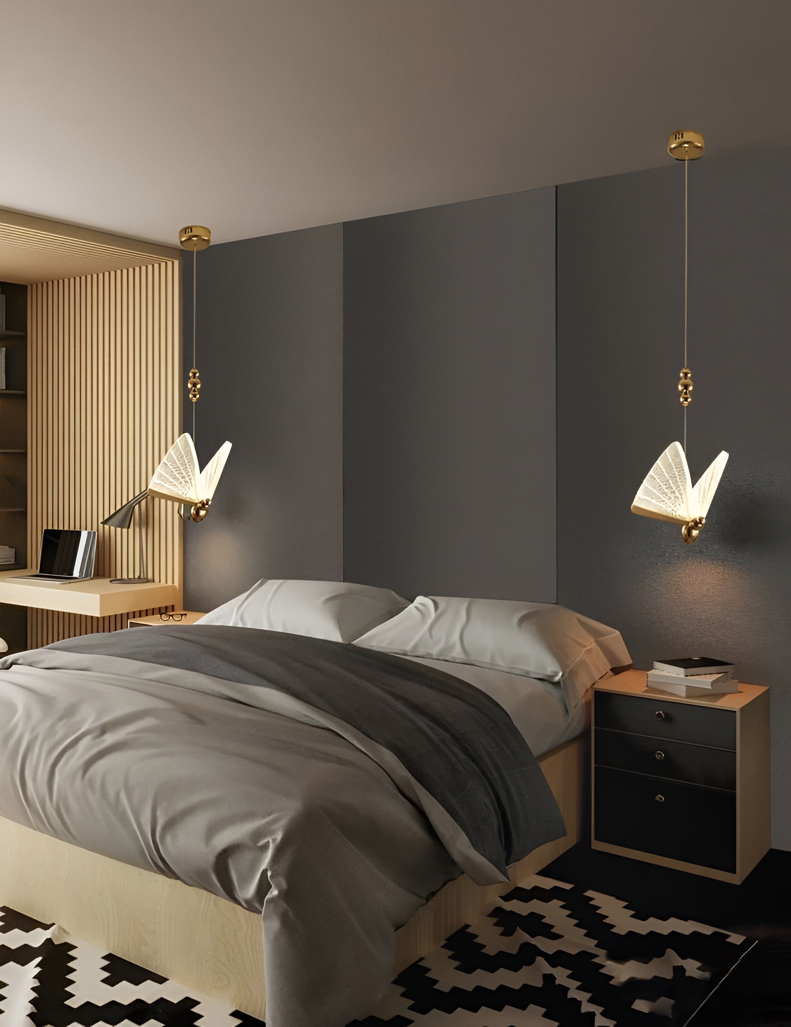 12W Hanging Ceiling Lamp for Living Room & Bedroom (Warm White)