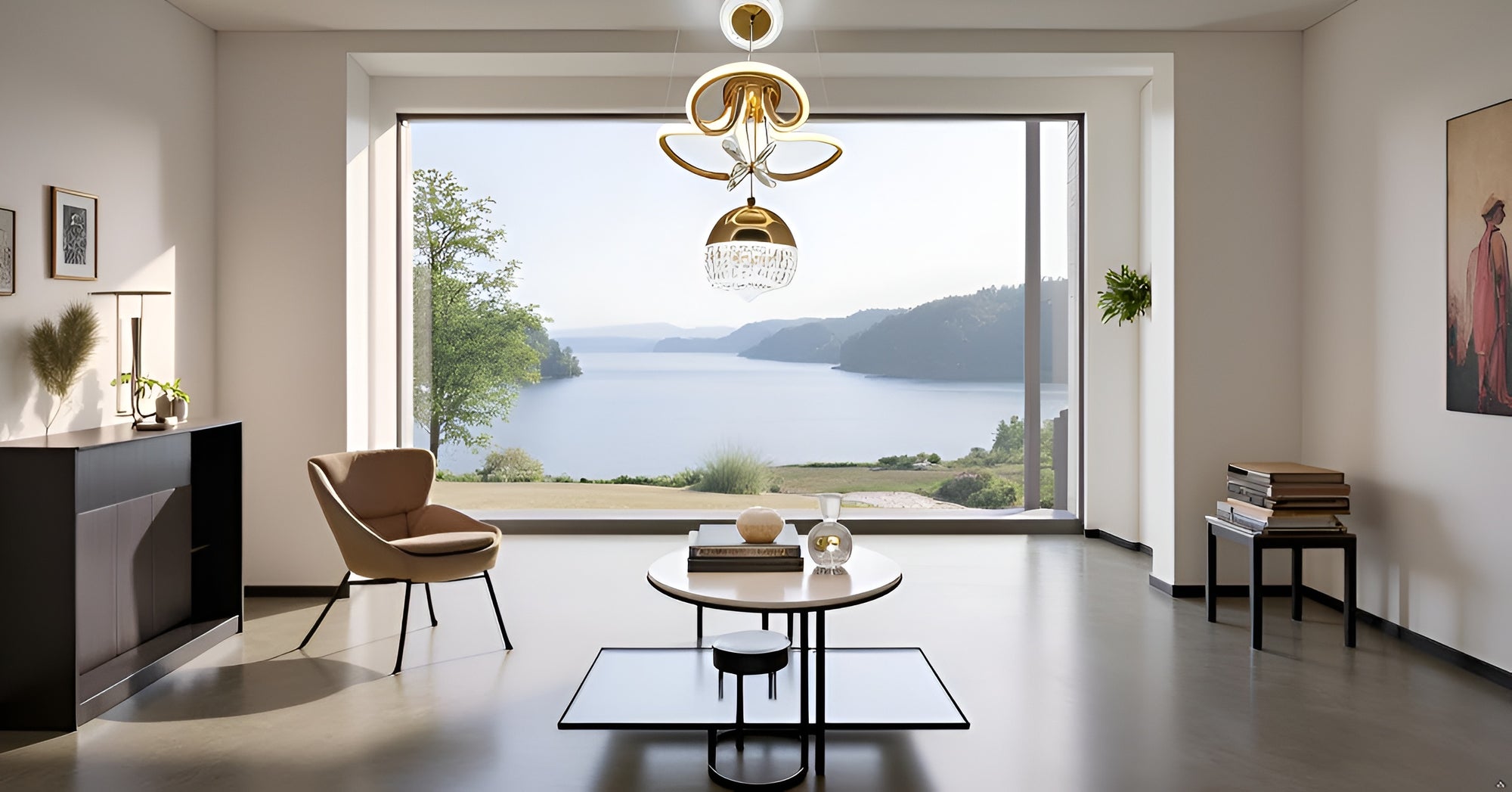 LED Gold Crystal Chandelier | Dimmable Ceiling Light