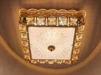 Crystal LED Flush Mount Light | Square Modern Ceiling Lamp