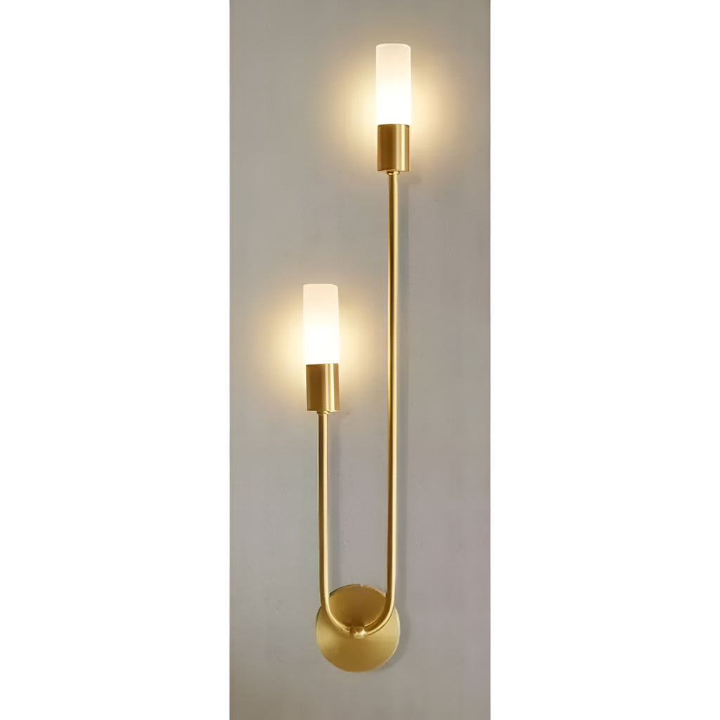 Nautical Gold Wall  Sconce | Dual LED Lights | Brass Finish | Pack of 2