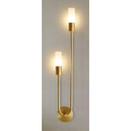 Nautical Gold Wall  Sconce | Dual LED Lights | Brass Finish | Pack of 2
