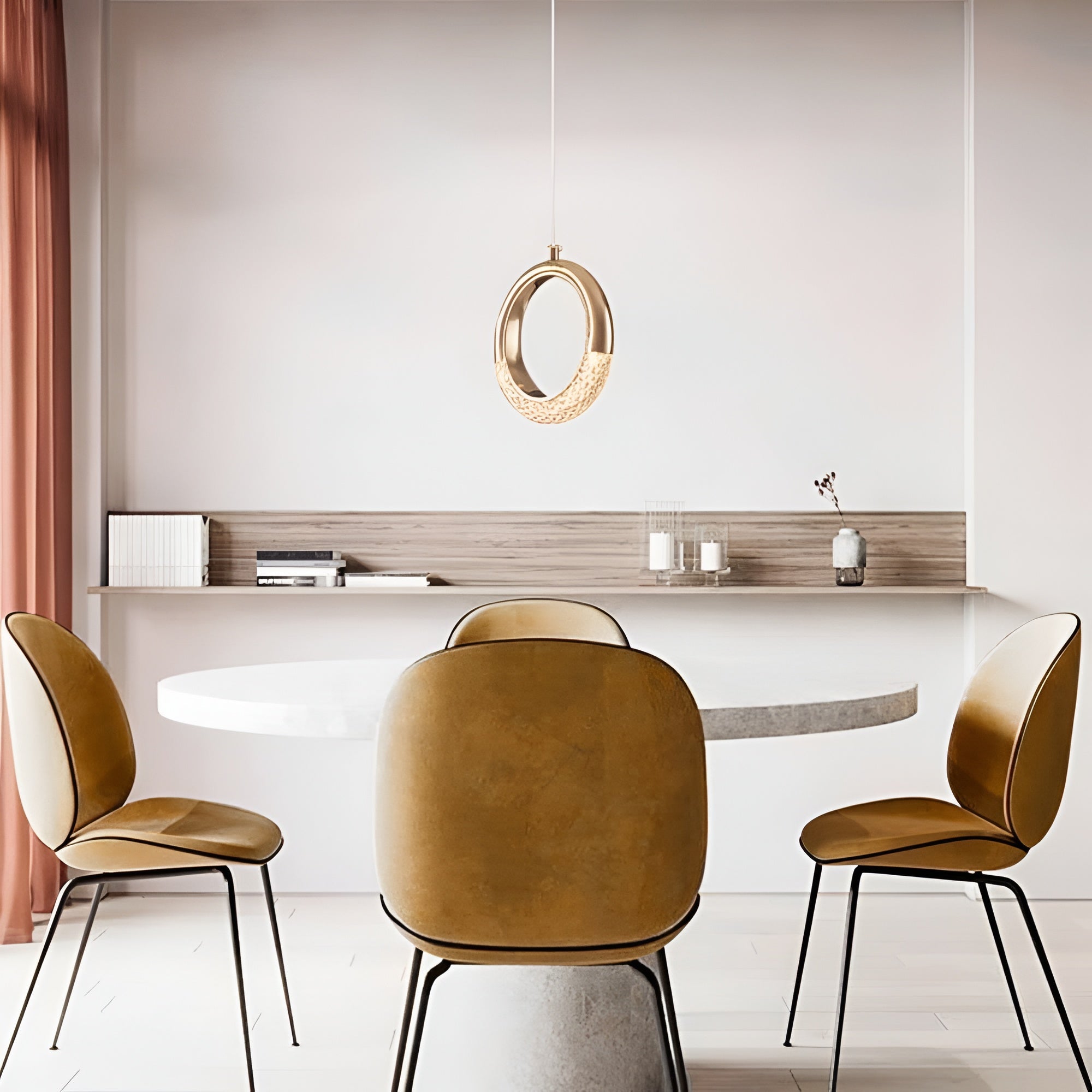 Electricals Half Moon Pendant Light | Warm White Hanging Lamp