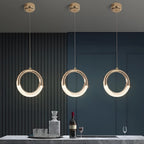 Electricals Half Moon Pendant Light | Warm White Hanging Lamp