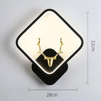 LED Wall Lamp – Stag Design, Square Shape