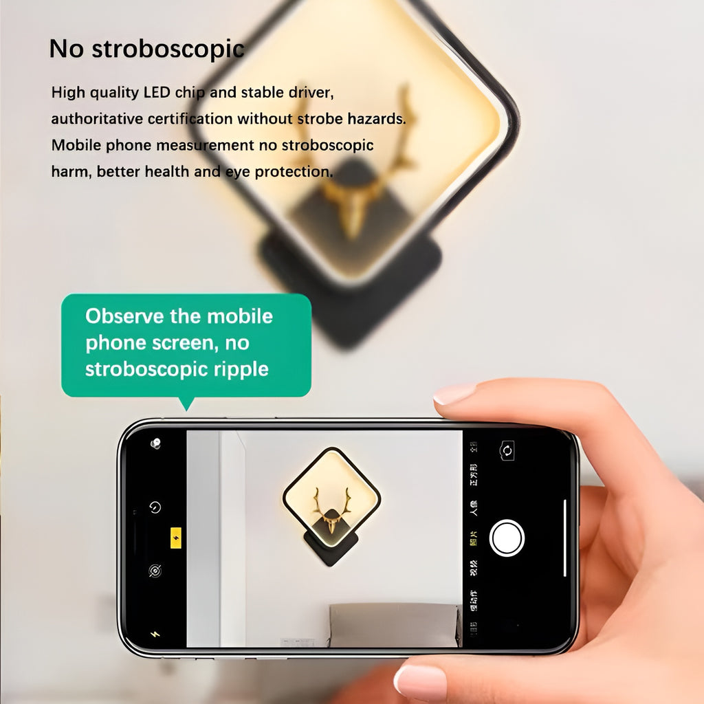 LED Wall Lamp – Stag Design, Square Shape