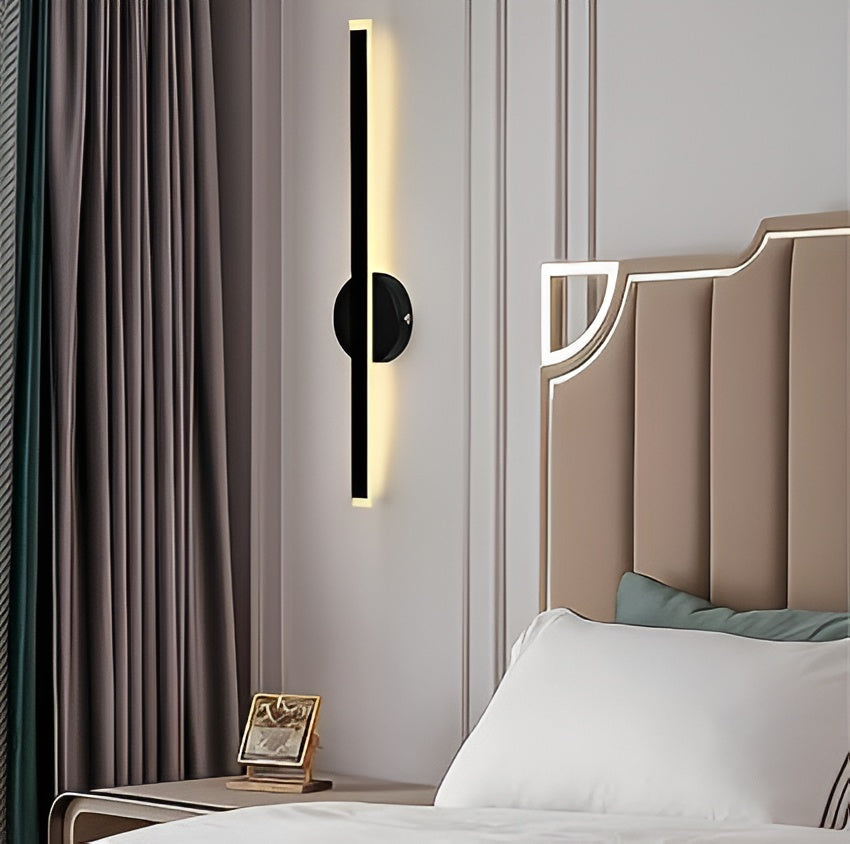 15W Modern Black LED Wall Sconce – Sleek Long Light