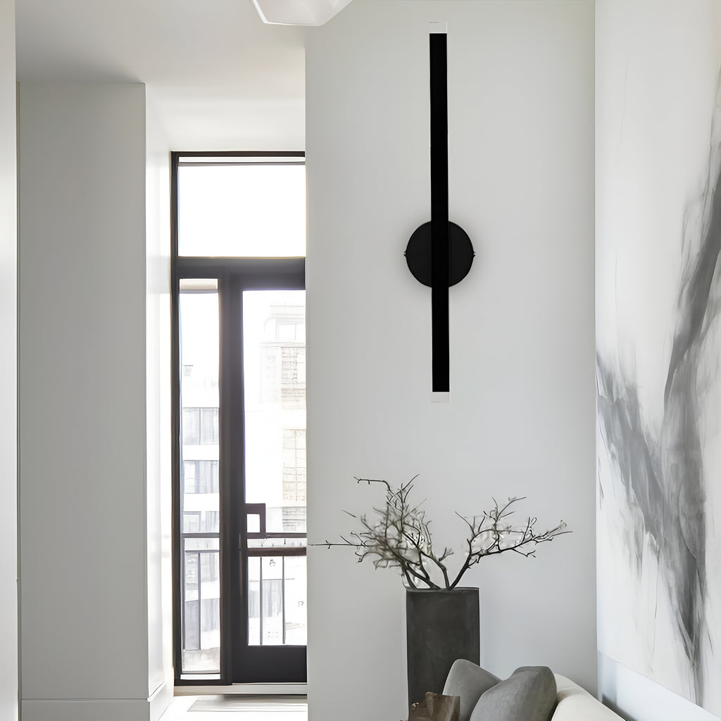 15W Modern Black LED Wall Sconce – Sleek Long Light
