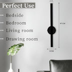 15W Modern Black LED Wall Sconce – Sleek Long Light