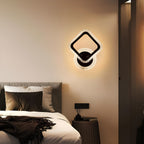 Crystal-Edge LED Wall Light – Geometric Diamond & Ring Design