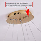 Modern 3-Ring Metal LED Chandelier