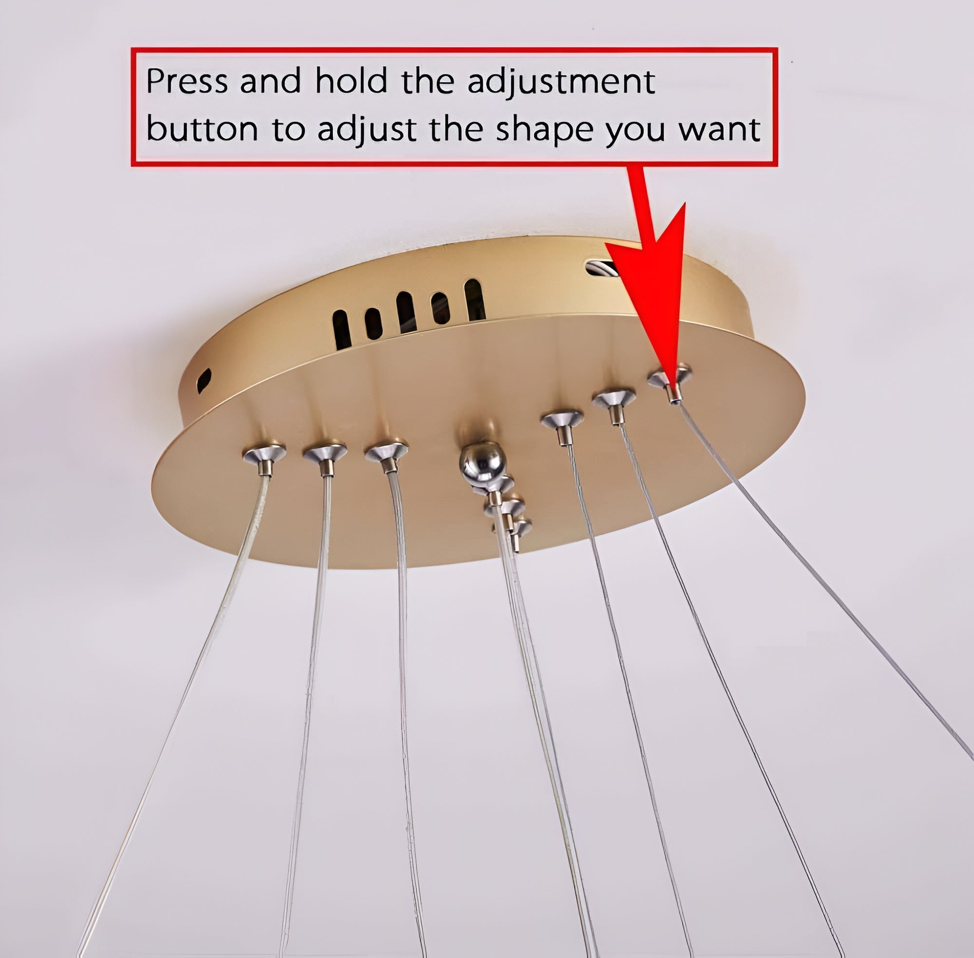 Modern 3-Ring Metal LED Chandelier