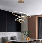 Modern 3-Ring Metal LED Chandelier