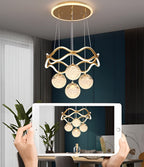 5-Light Arc Flower LED Ceiling Chandelier – 3-Color
