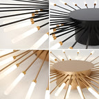 28-Light Gold Acrylic LED Ring Chandelier – Warm White