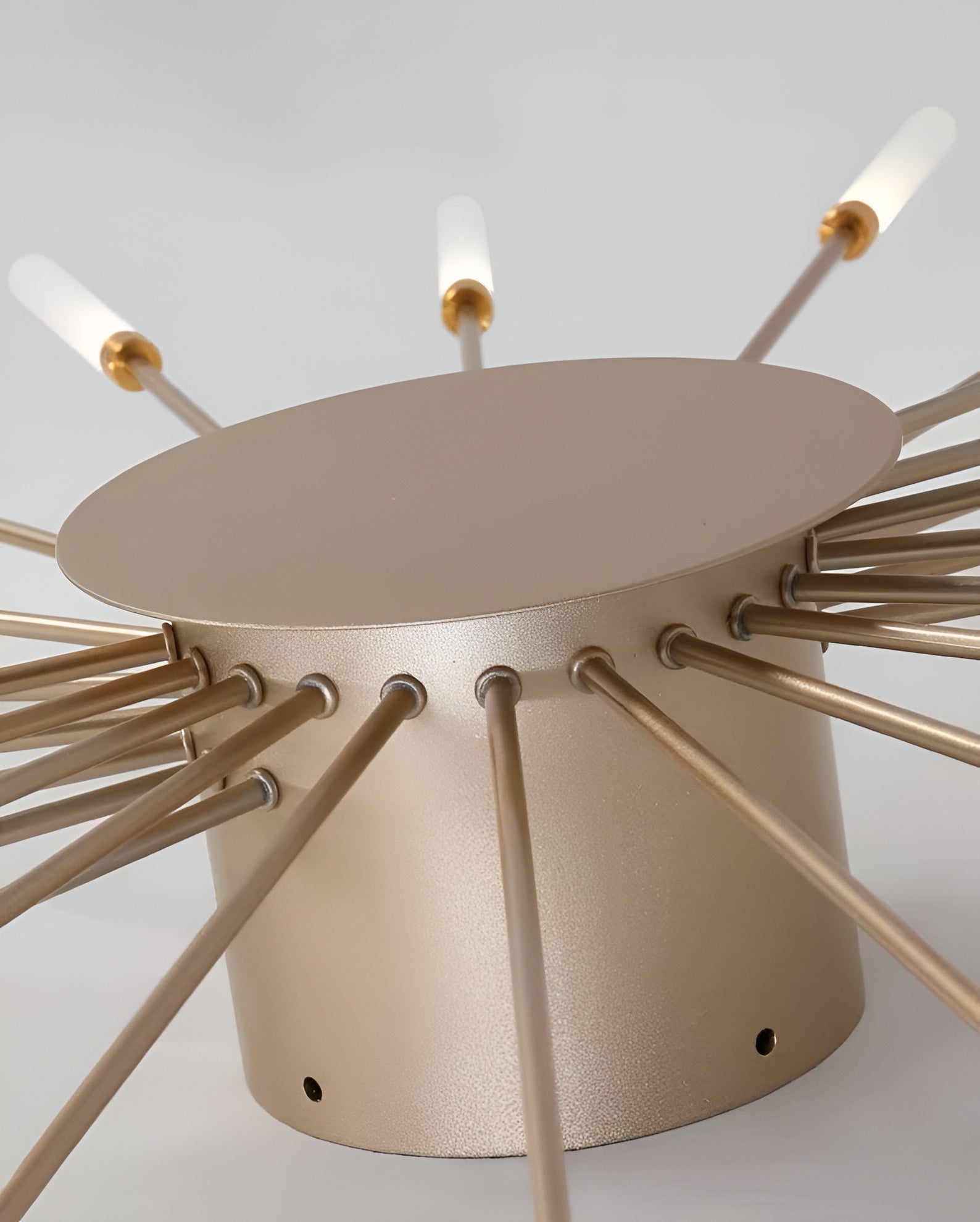 Modern 20-Light Sputnik LED Chandelier – Gold & White