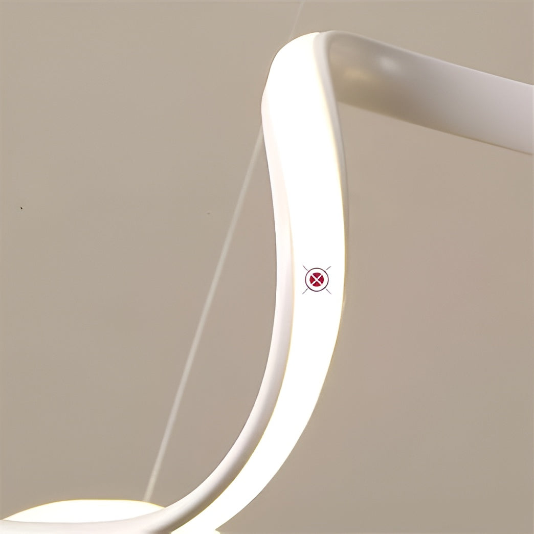 Golden Metal LED Chandelier – 3-Orb Hanging Lamp