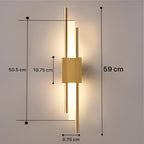 18W Modern LED Wall Sconce – Gold Auric Beam Acrylic
