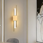 18W Modern LED Wall Sconce – Gold Auric Beam Acrylic