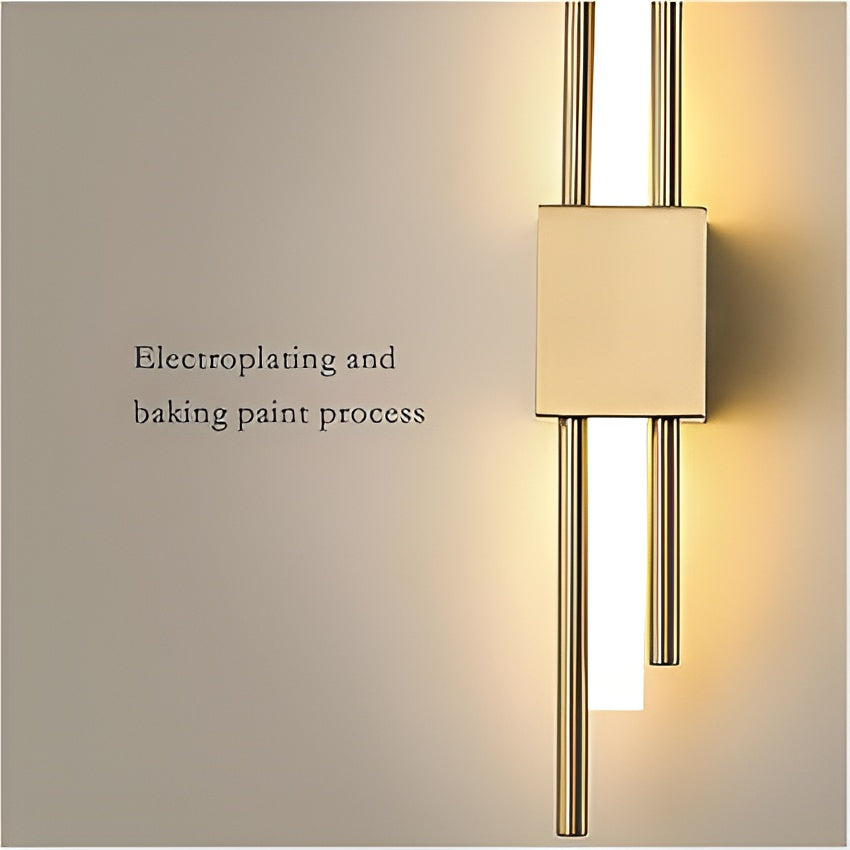 18W Modern LED Wall Sconce – Gold Auric Beam Acrylic