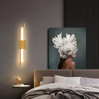 18W Modern LED Wall Sconce – Gold Auric Beam Acrylic