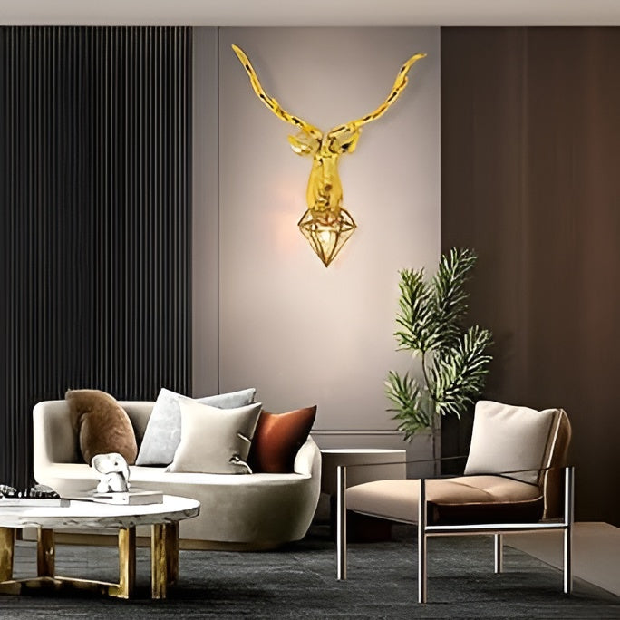 Alpha Stag Metal Wall Lamp – 12kg