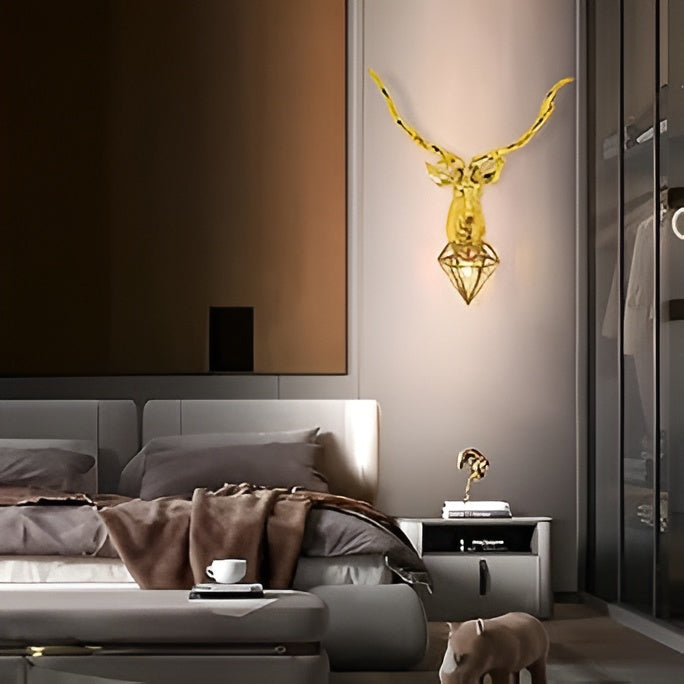 Alpha Stag Metal Wall Lamp – 12kg